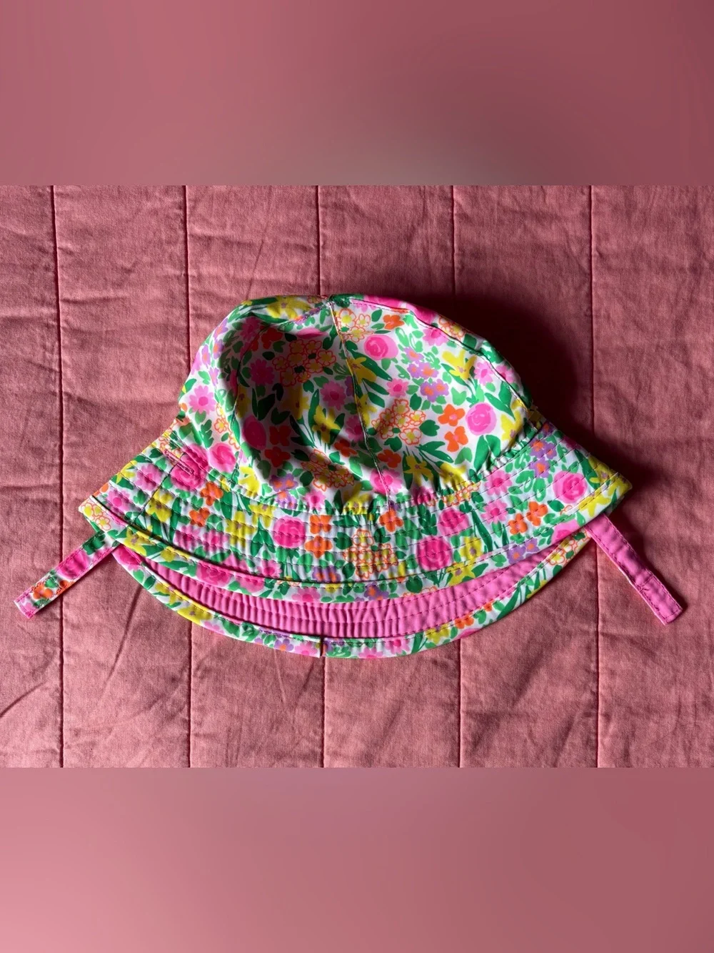 Baby Floral Sun Hat - Pink & Multicolor